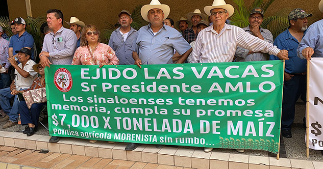 Protestan productores de maíz de Sinaloa por insuficiente precio de garantía