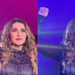 Lanza Alicia Villarreal señal de auxilio en pleno show en Michoacán