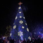 Ilumina Guadalupe Plaza Principal con Pino Navideño