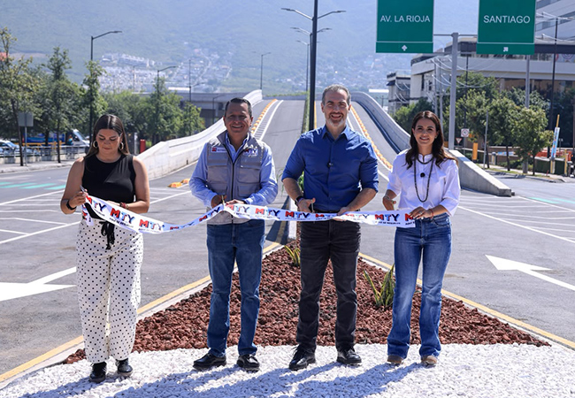 Inaugura Gobierno de Monterrey dos obras del Circuito Vial El Huajuco