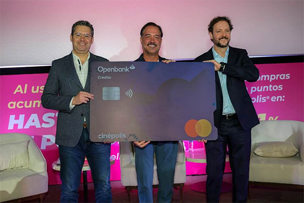 Lanzarán Openbank México, Cinépolis y Mastercard tarjeta de crédito conjunta
