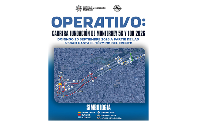 Preparan operativo por carrera Fundación de Monterrey